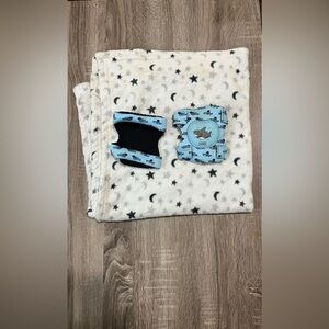 Blue and Black Diaper Covers with Whale Pattern